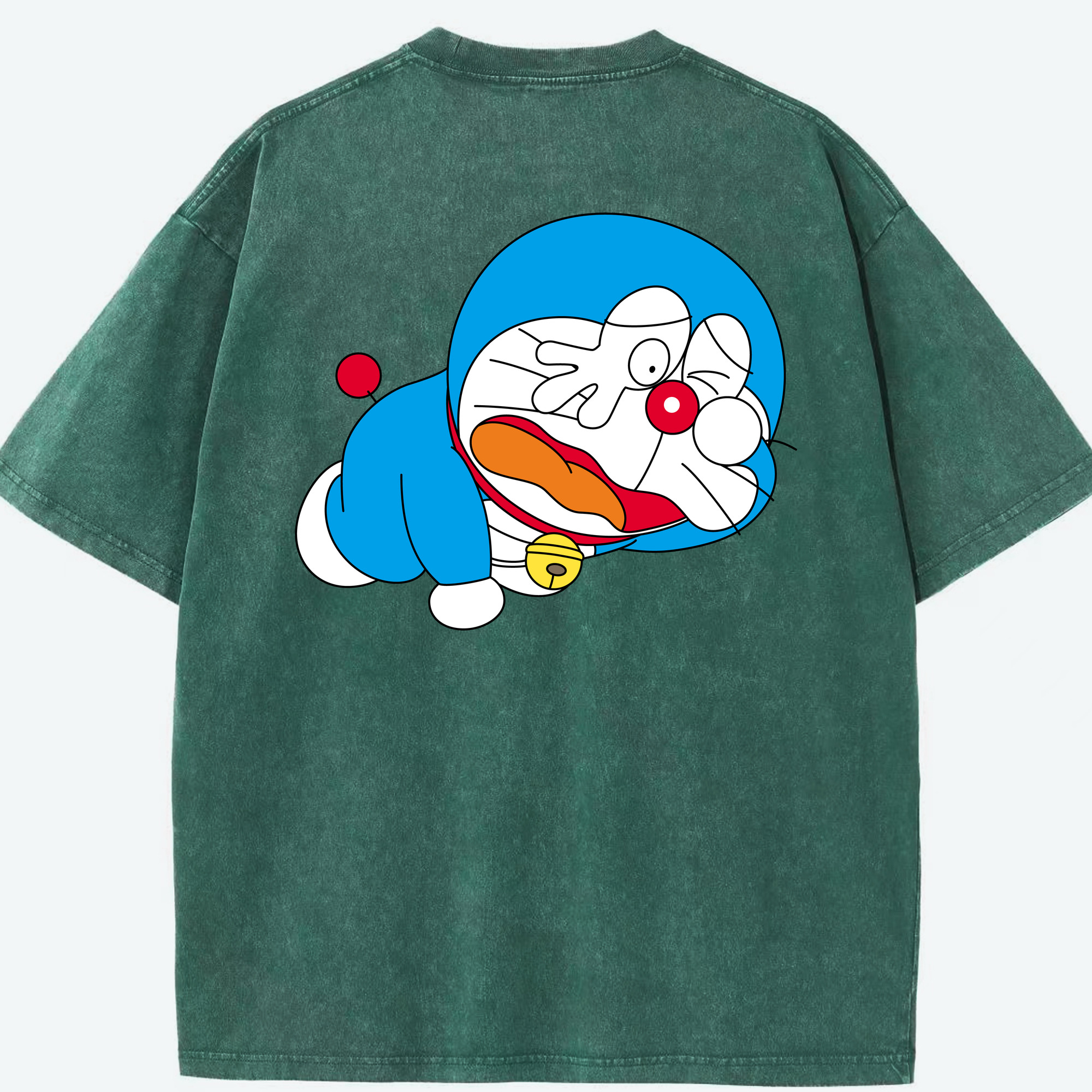 （画像用） ドラえもん Doraemon 綿100% ヴィンテージ風 半袖Tシャツ（背面プリント）